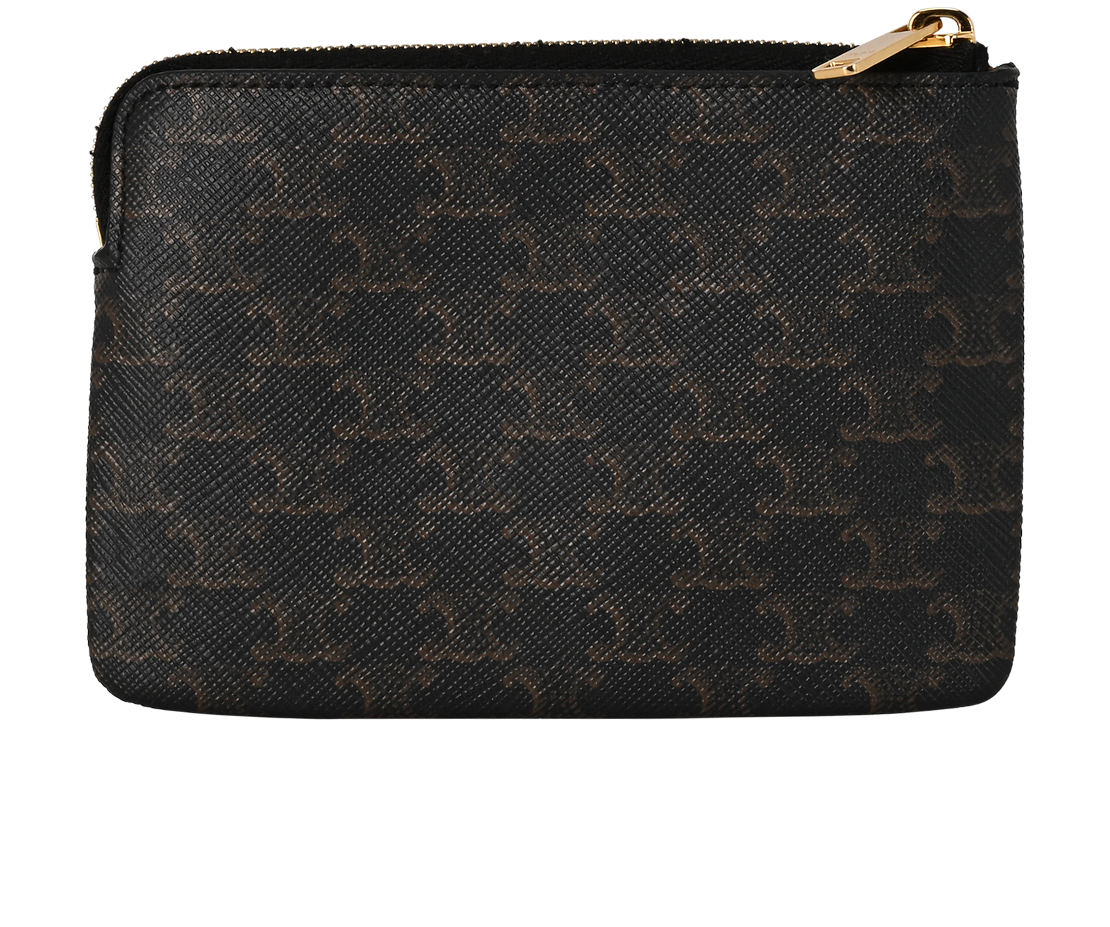 Celine Triomphe Coin Purse, &pound;175, Accessories, Brown, Canvas, Back view